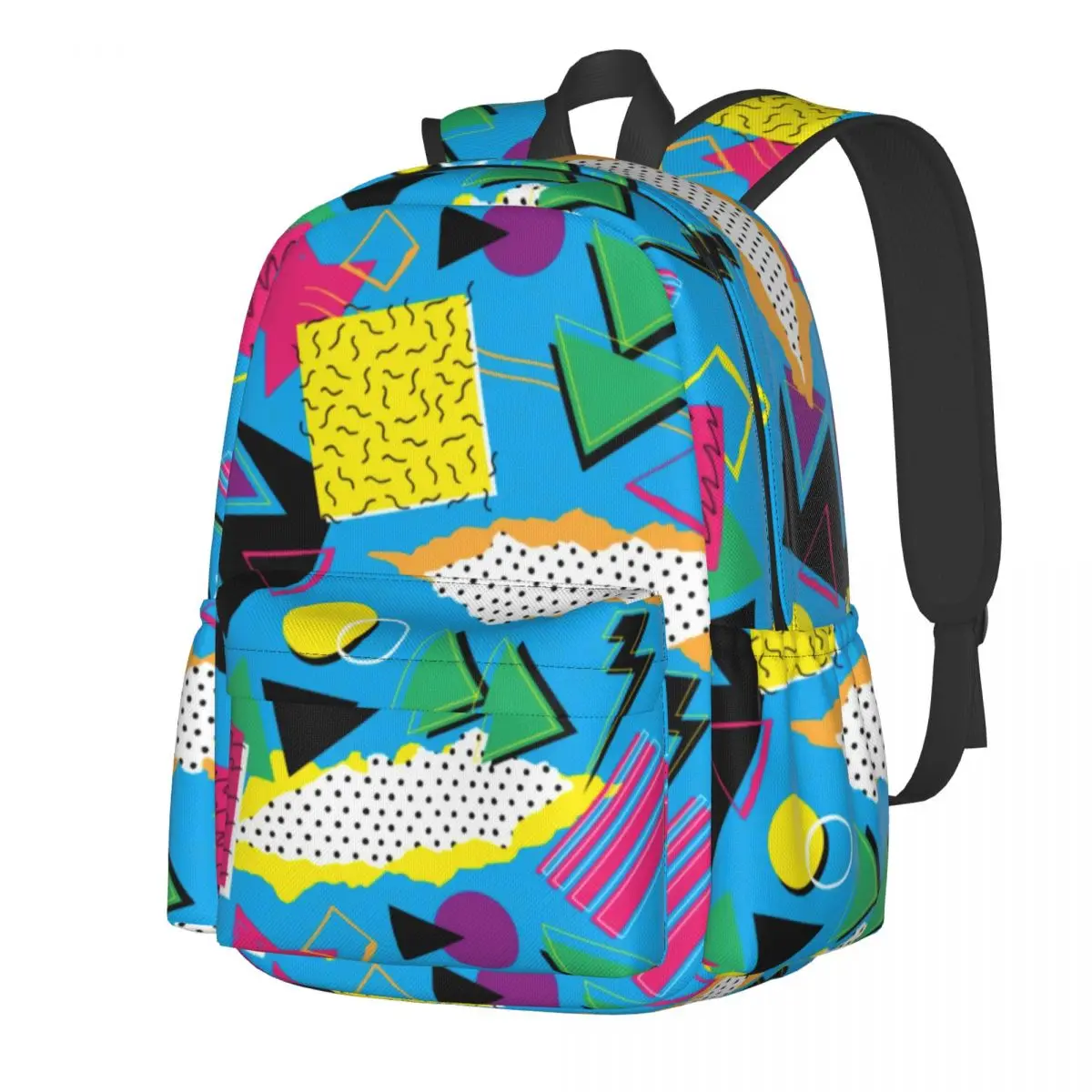 

Рюкзак унисекс в ретро-стиле 80-х с геометрическим рисунком