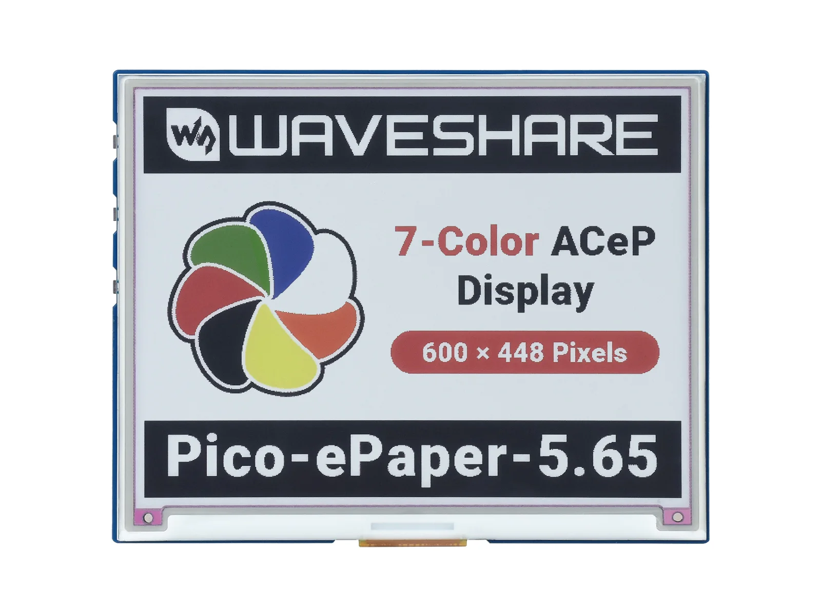 5 65-дюймовый цветной модуль дисплея E-Ink для электронной бумаги Raspberry Pi Pico 600×448