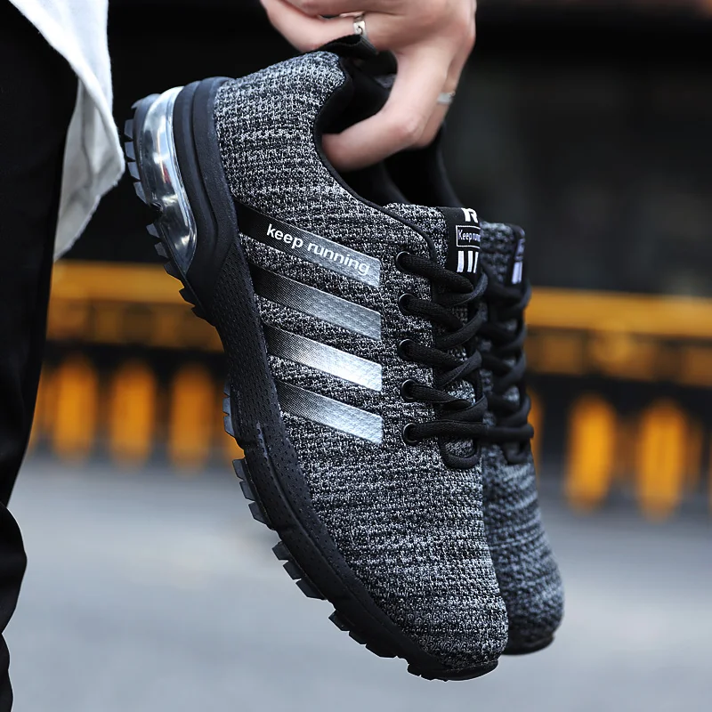 SENAGE Men Casual Shoes Quality Air Cushion Sneakers Summer Mesh Breathable Sport Running Shoes Tenis Shoes for Men Big Size