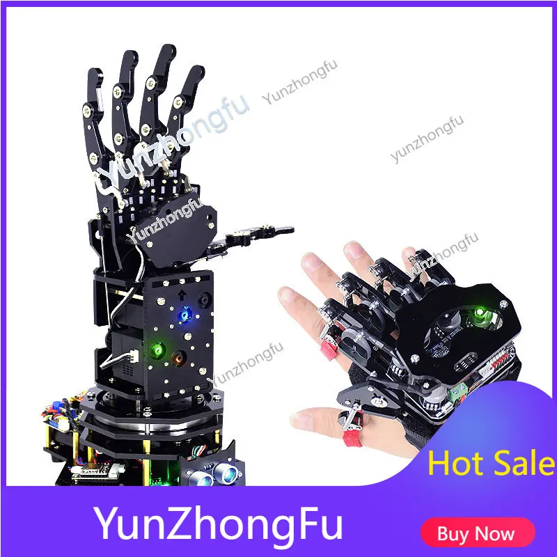 Bionic Mechanical Palm/Gihand Somatosensory Gloves Control Arm Robot DIY