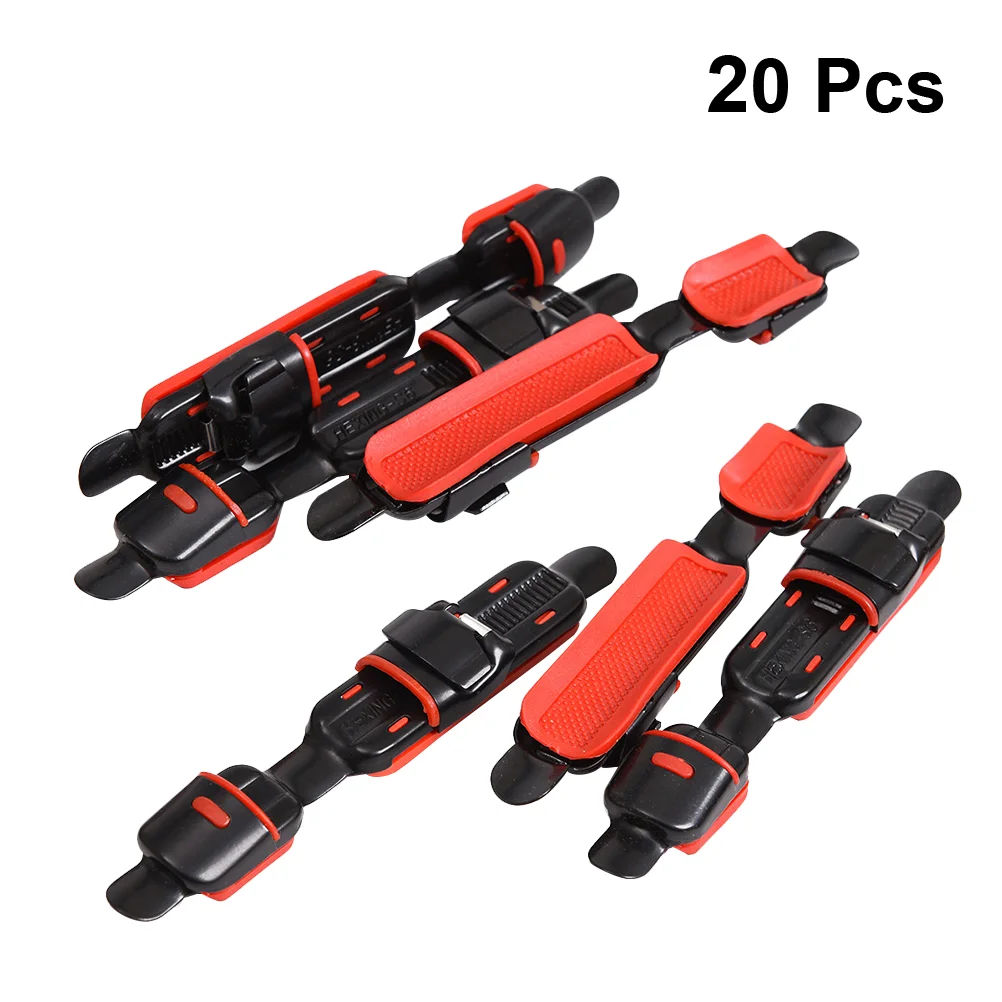 

Fishing Reel Wheel Rubber Metal DIY Fishing Pole Clip Pole Fitted Deck Part for Fishing Gift Favor 20Pcs ( Black and Red )