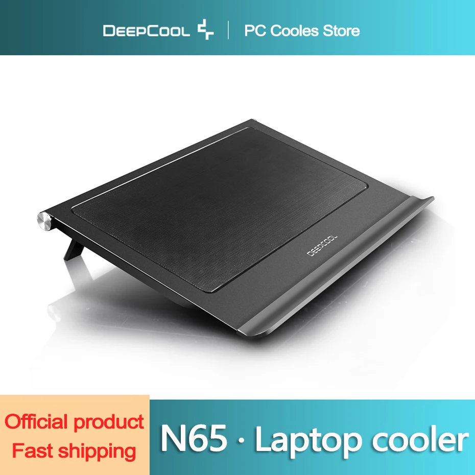 DEEPCOOL N65 non-slip laptop cooler pad dual 140mm fan notebook radiator base bracket adjustment for 0-17.3 inch