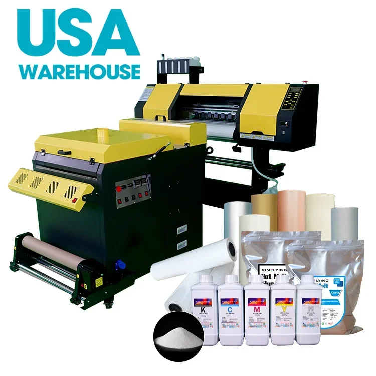 Высокоскоростной принтер XinFlying A1 DTF 24 дюйма XP600 печатная машина для футболок с