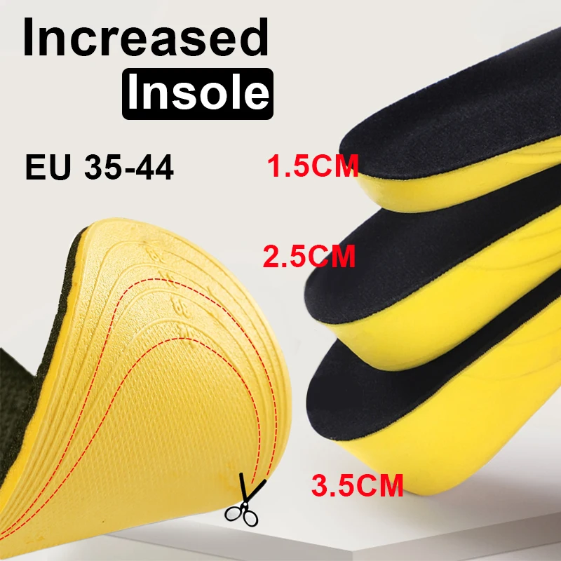 

Insoles Breathable Insoles 1.5-3.5cm Pads Orthopedic Height Elevator Invisiable Men Shock For Absorption Women Boost Increase