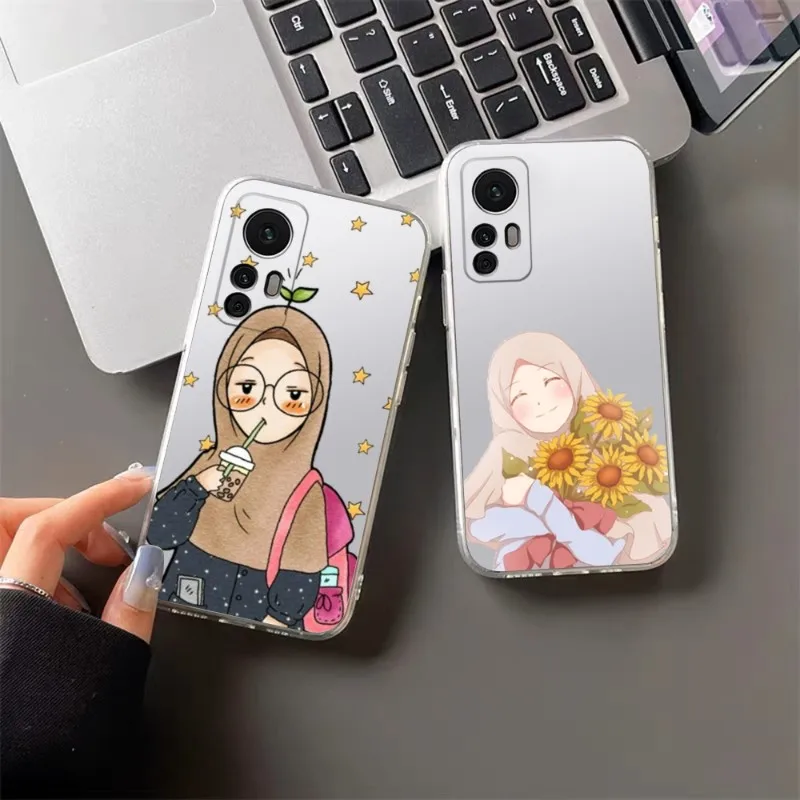 

Милый мультяшный чехол для телефона с мусульманской девушкой для Xiaomi 13 12 10 11 11 11T Poco F3 M4 Redmi K40 K30 10X 9T Note10 11 10S 9 8 Pro Lite, чехол