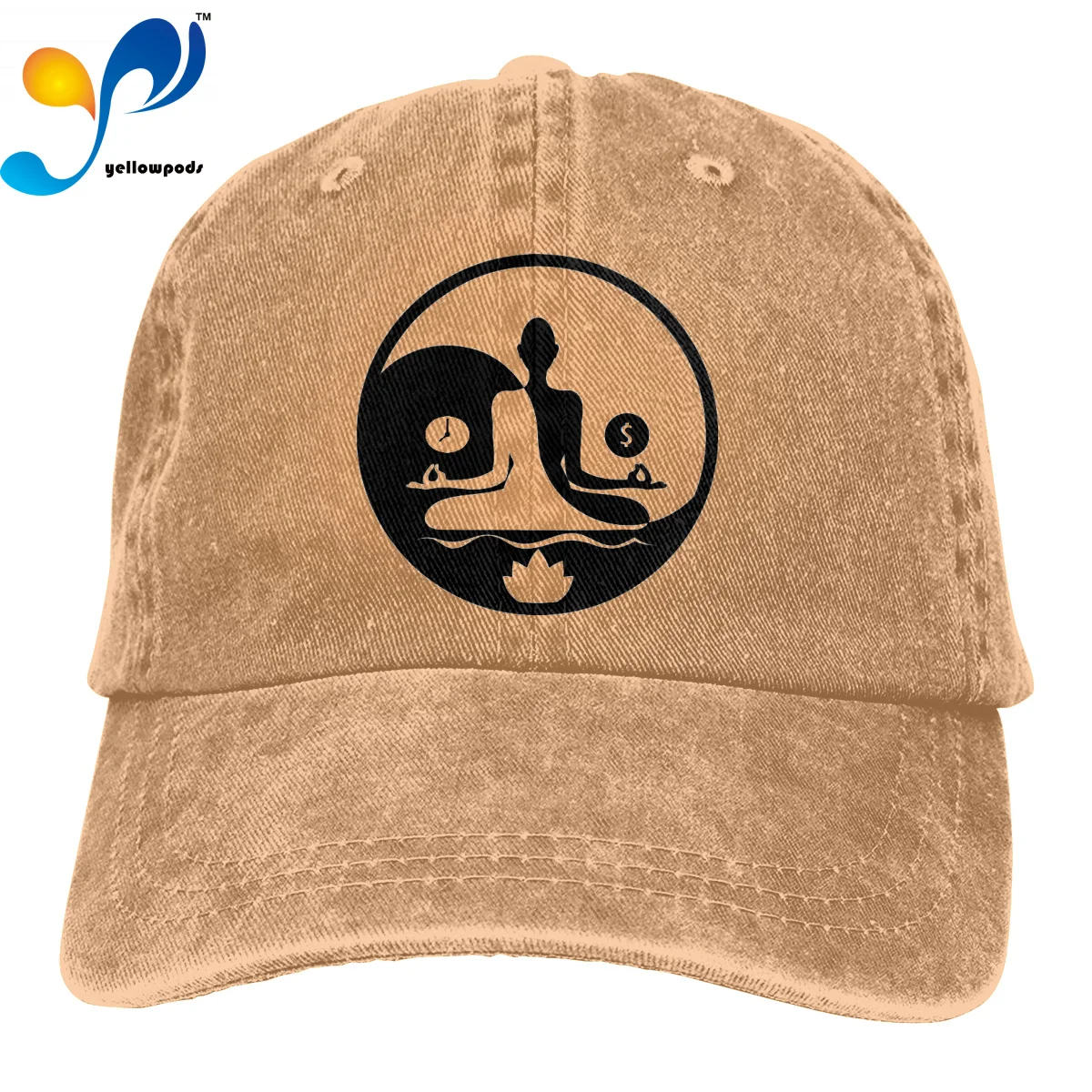 

Washed Wave Dad Hat Buddha Yin Yang Cotton Baseball Cap Hip Hop Cap Snapback Hat Sports Cap
