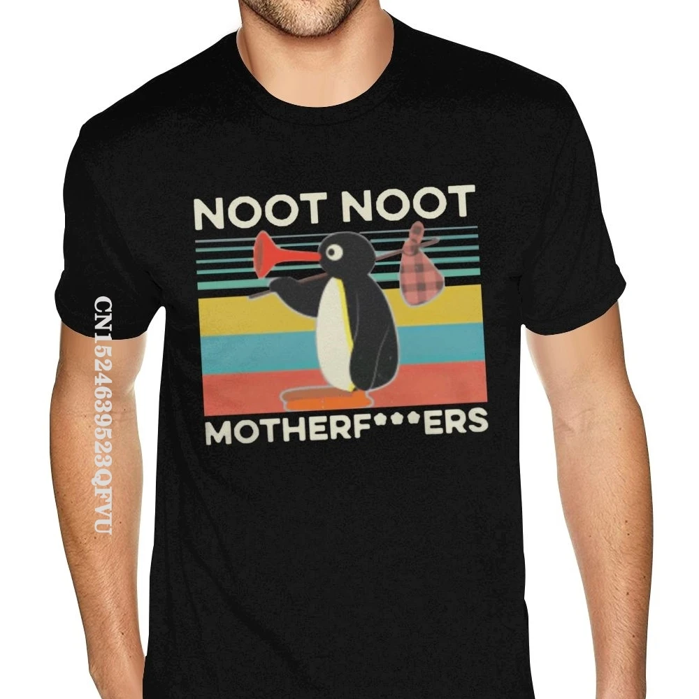 

Футболка Pingu Noot мужская с принтом на заказ, футболка в готическом стиле с аниме, хлопковые футболки с круглым вырезом, Прямая поставка