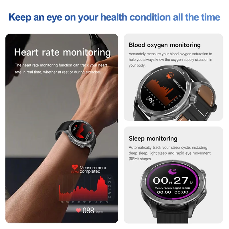 Фото Новинка 2025 года для OPPO Watch X2 GPS Смарт-часы для мужчин Bluetooth Talk Heart Rate Спортивный фитнес-трекер IP68 Водонепроницаемые умные часы для мужчин №5