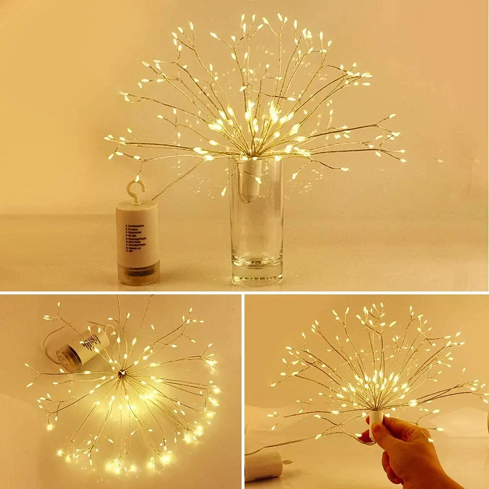 

LED Copper Wire Night Light Tree Fairy Lights Home Decoration Night Lamp For Bedroom Bedside Table Lamp USB And Battery Operated
