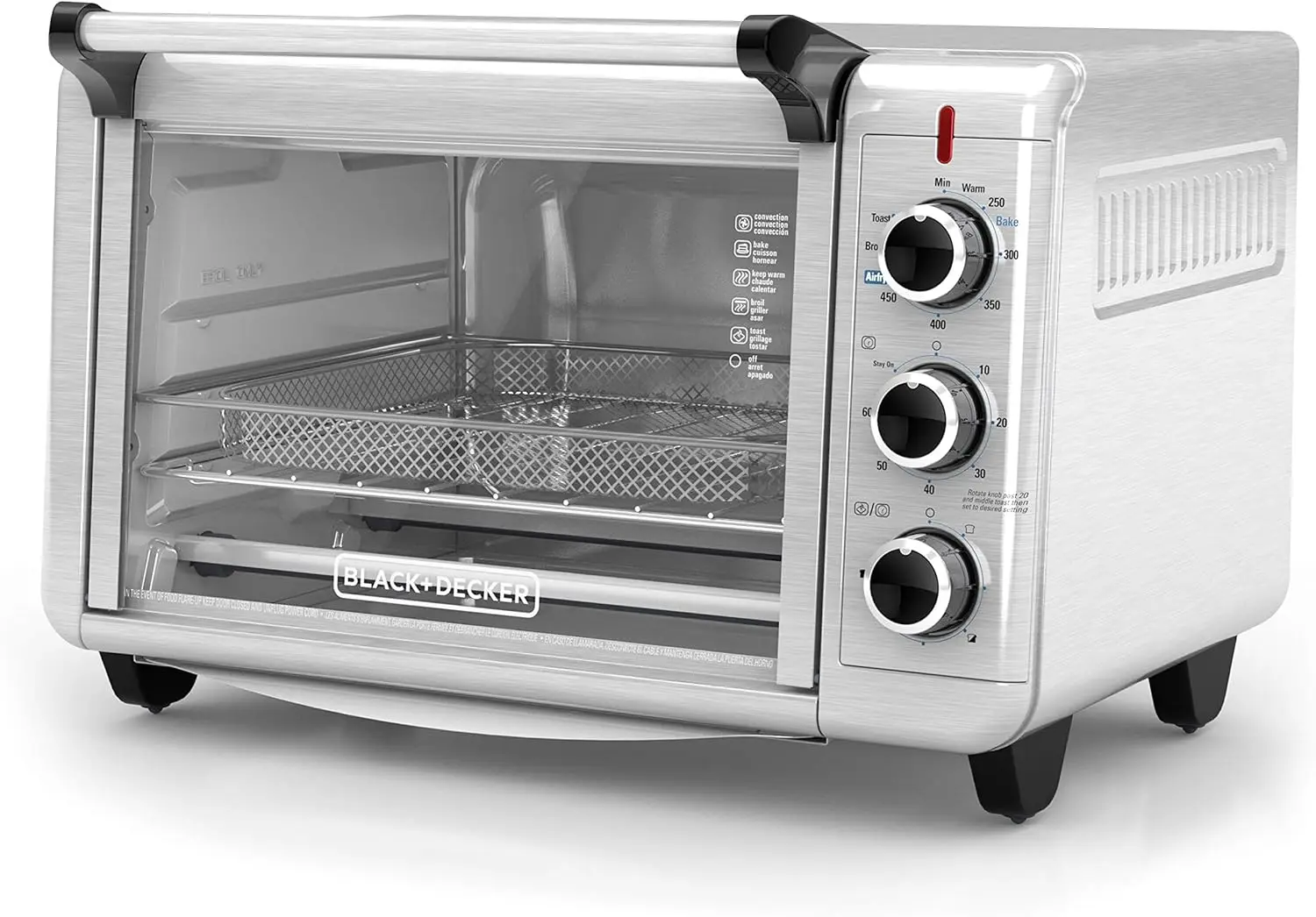 

'N Bake Air Fry Toaster Oven, Stainless Steel, TO3215SS, 6 Slice