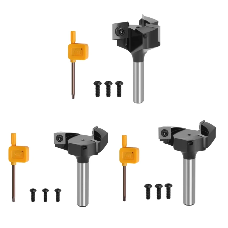 

Professional CNC Tools 8/12/12.7mm Shank Surfacing Router Bits Steel for Wood