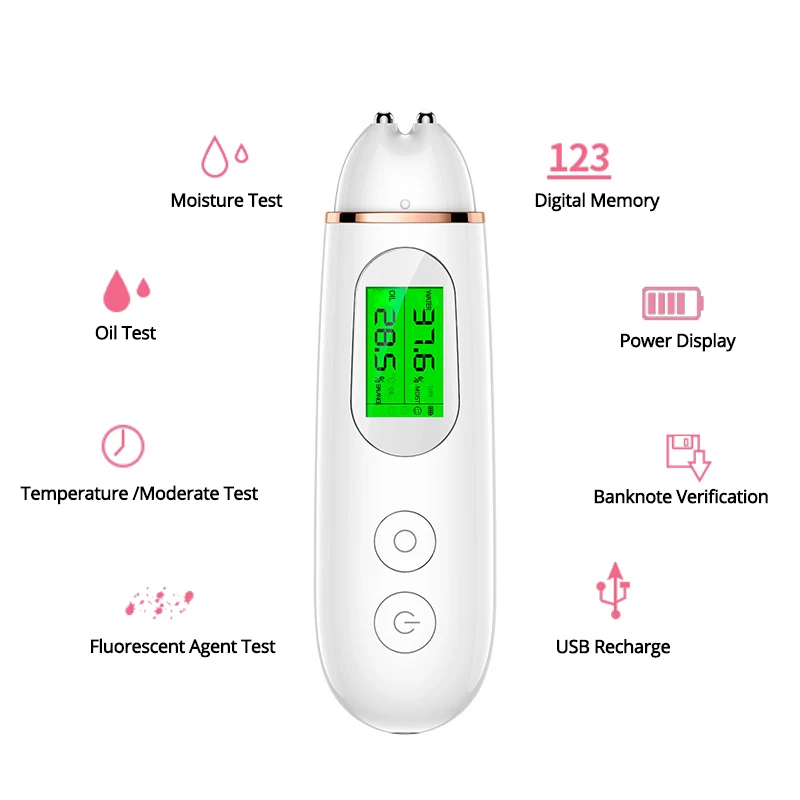 Электрический цифровой тестер для ухода за кожей точный анализатор количества