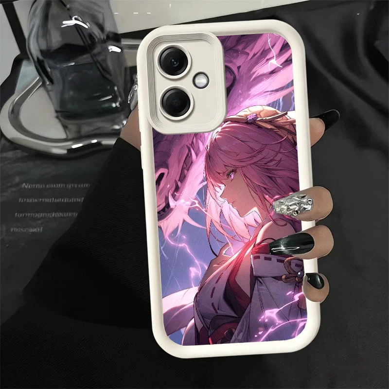 Фото Мягкий чехол для телефона Genshin Impact Yae Miko для Xiaomi Poco X7 X6 X5 Pro X4 Gt X3 F7 Ultra M8 M7 Redmi 15C 15 14C 13 13C 12 12C 10 1 №5