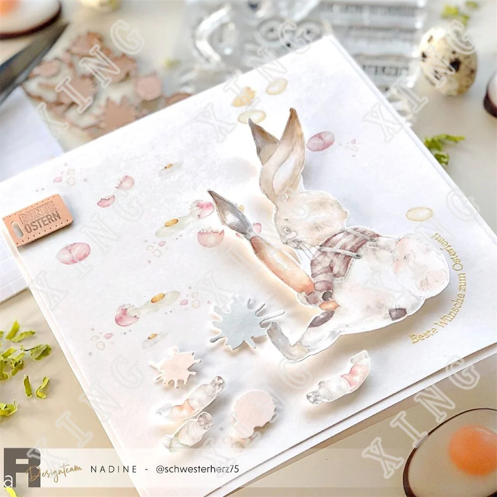 2022 новые скидки распродажа скульптура цветов дом кролик щетка друг Вырубные