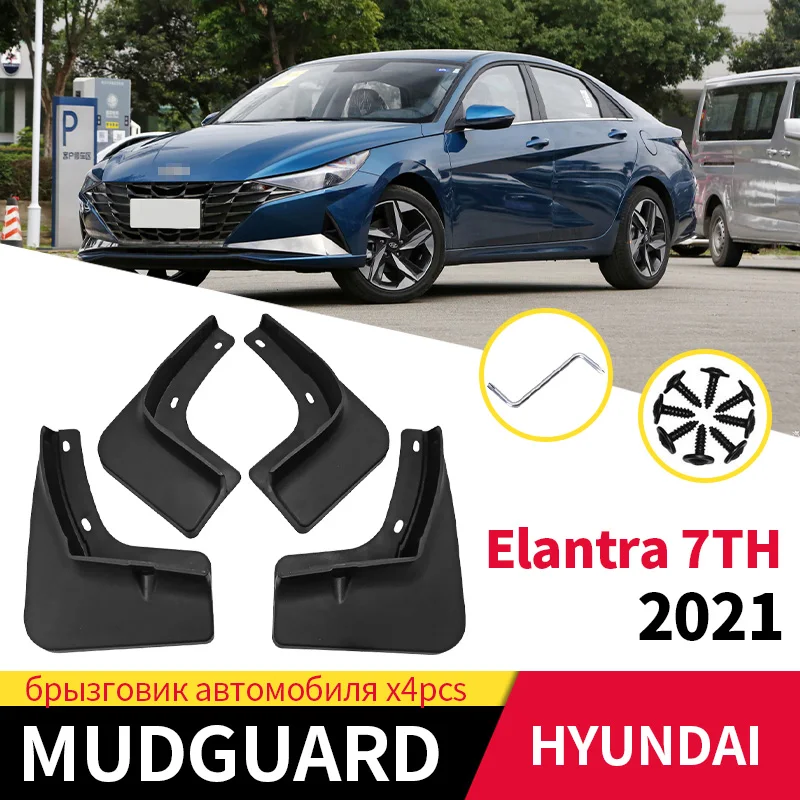 

Car Mud Flaps For Hyundai Elantra 7TH 2021 Mudguards Splash Guards Fender Mudflaps Wheels Dust-proof Accessories 4pcs