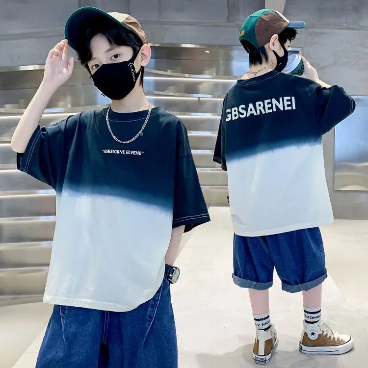 Children's Boys' Summer Clothing Short Sleeved T-shirts Boys Pure Cotton Half Sleeved Cool Explosive Street Tops Quick Drying