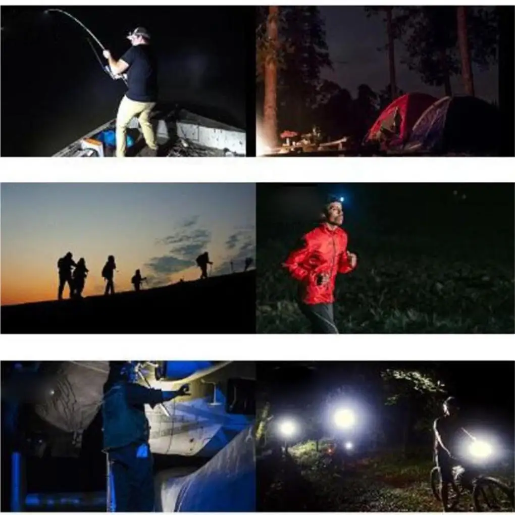 

COB Headlamp Mini Waterproof LED 3 Modes Battery Powered Outdoor 1000lm Headlight Running Camping Hiking Working