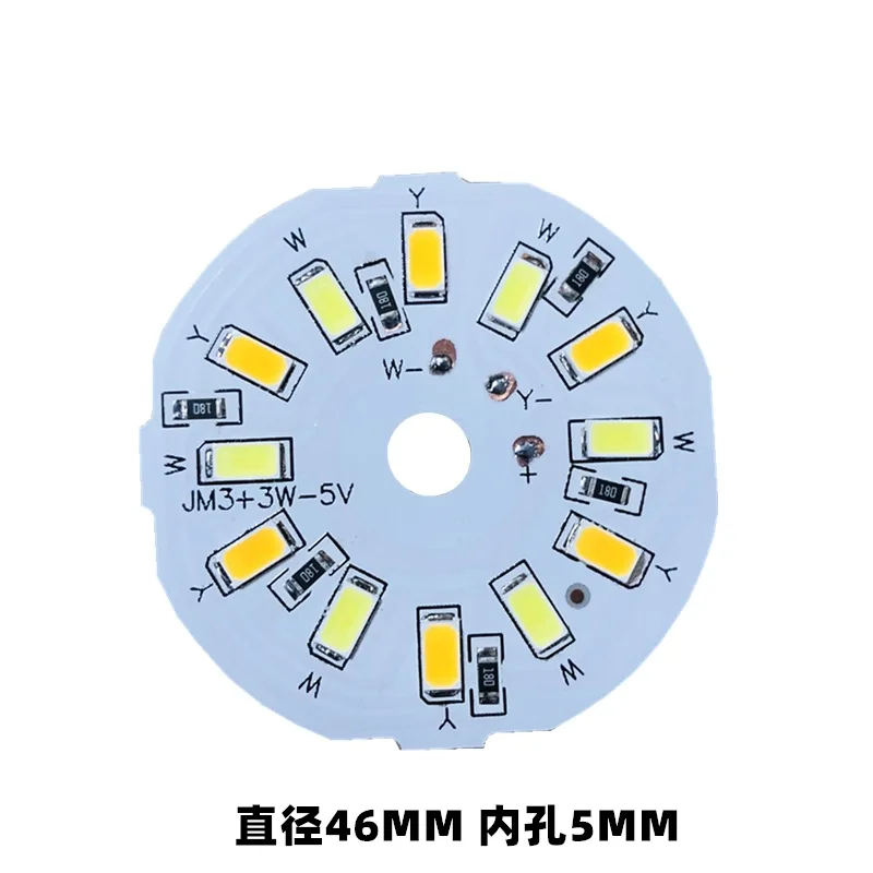 Фото Спот Потолочный Dc5v Usb 46 мм светодиод Pcb установлен 3 + 3w 5730 светодиодный чип Smd Cob Doide теплый естественный белый двойной цвет Growlight Usb №3