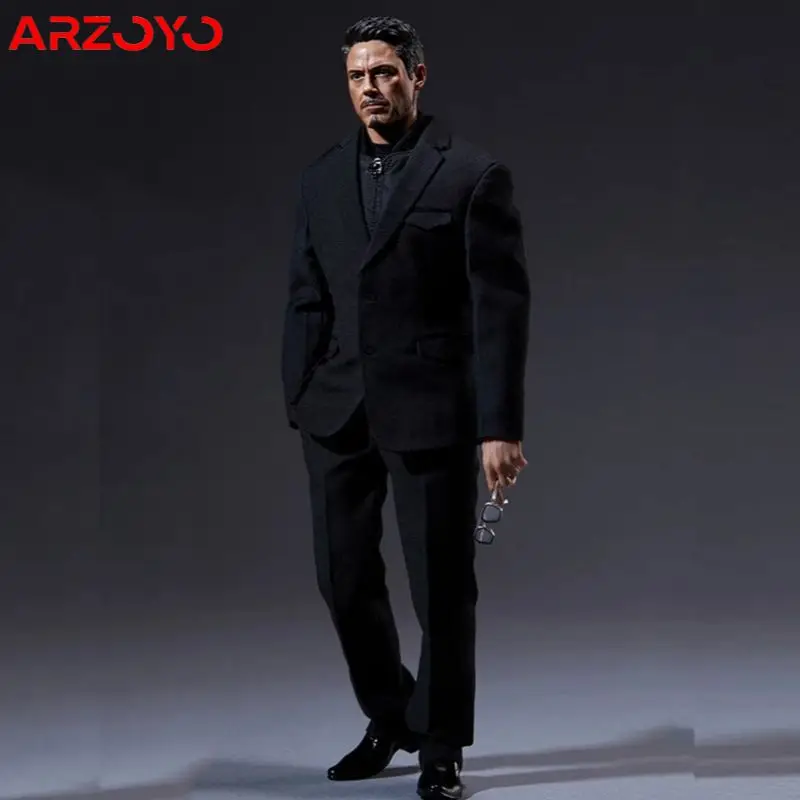 AFS A016 масштаб 1/6 мужской черный костюм пальто рубашка женская модель очков