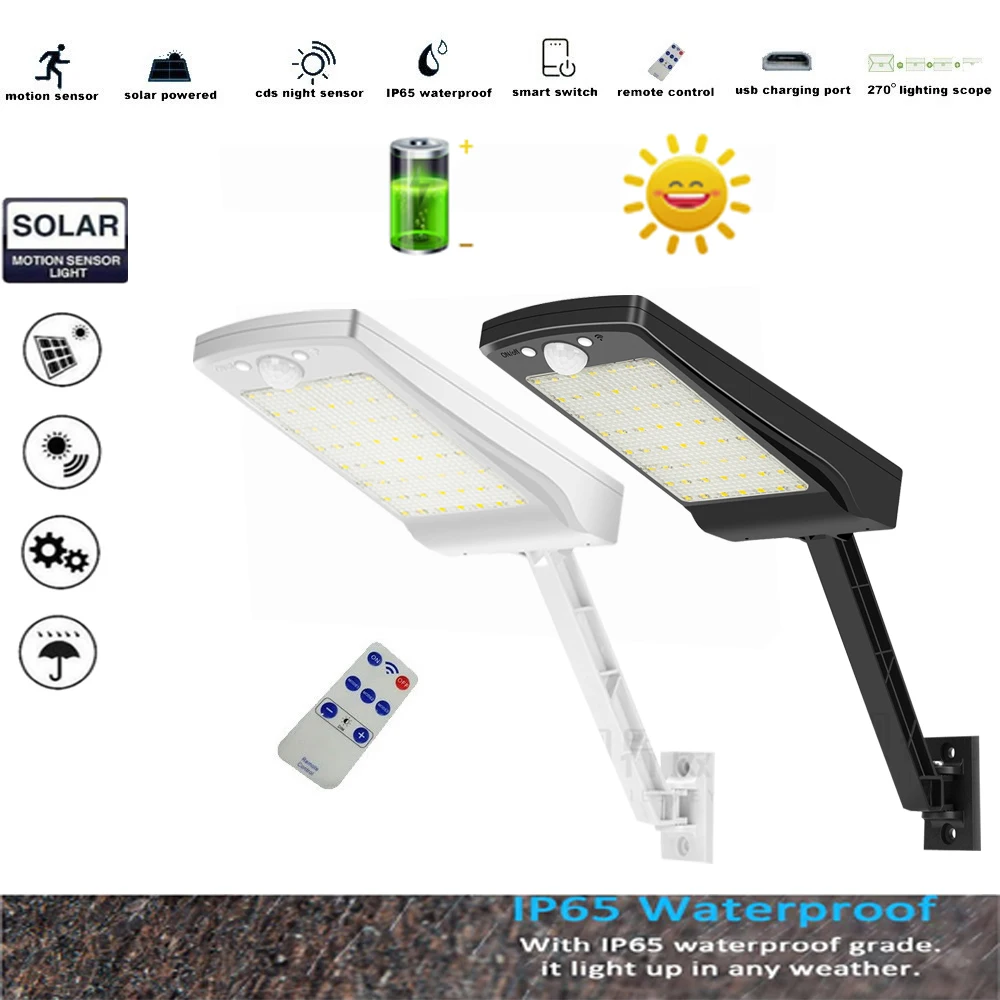 

SOLAR OUTDOOR LED LIGHT Waterproof Motion Sensor Security Lighting focos solares para patio Street Yard Garden Solar Lamp