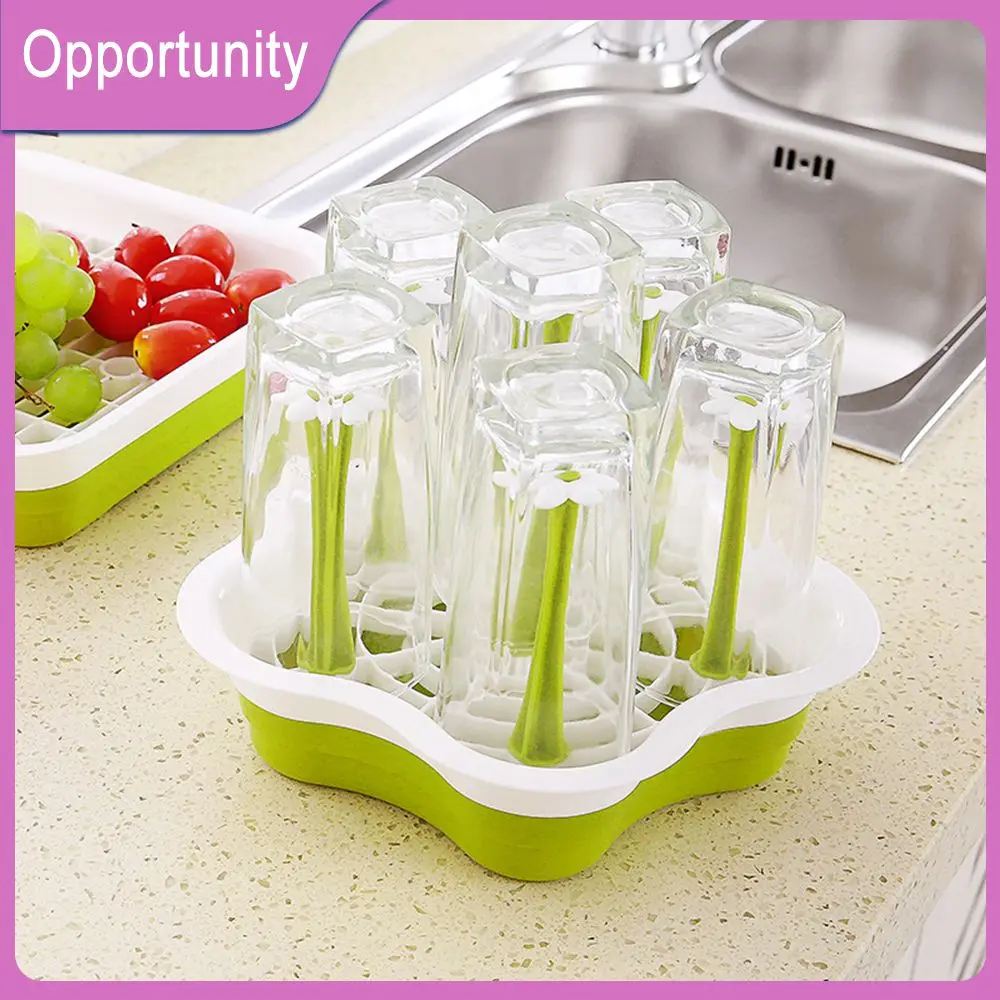 

Sturdy And Durable Cup Drying Rack Removable Equipped With Anti Slip Base Dust Proof Glass Cup Drain Simple Installation