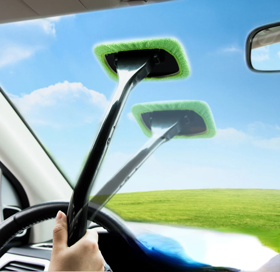 

Auto Cleaning Wash Tool with Long Handle Car Window Cleaner Washing Kit Windshield Wiper Microfiber Wiper Cleaner Cleaning Brush