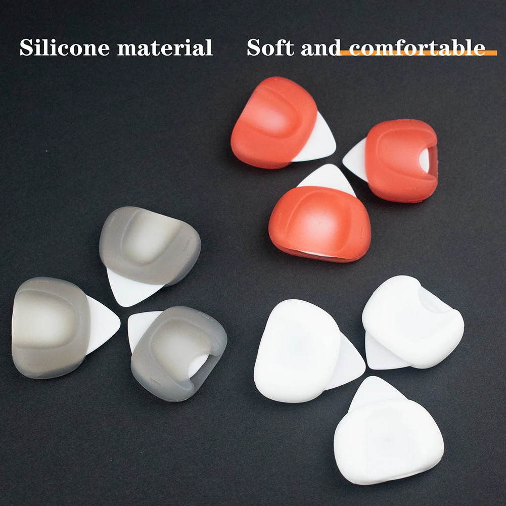 

3X Guitar Picks Holder Grip Non-Slip Storage Cover Guitar Auxiliary For Beginner Rubber Sleeve Hand Adjuster Silica Gel Parts
