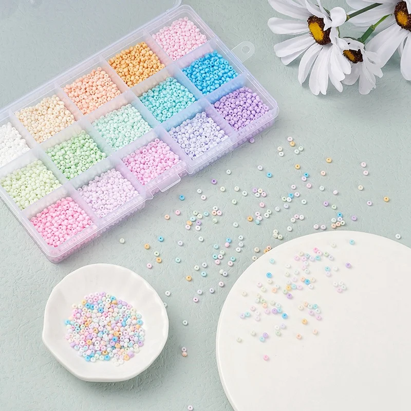 

Mixed Color Glass Seed Beads Ceylon Round Pony Beads Mini Spacer Czech Beads For Jewelry Making