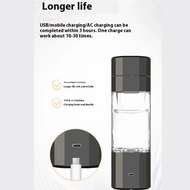 Водородная бутылка для воды с USB-зарядкой 208 мл водородный генератор ионизатор