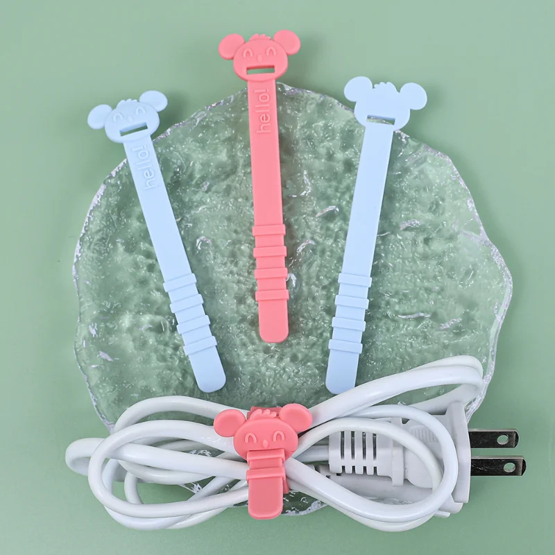 10PCS Mobile Phone Cables Charger Cord Organizer Earphone Wire Clip Management Line Storge Holder Clips Data Cable Winder Straps