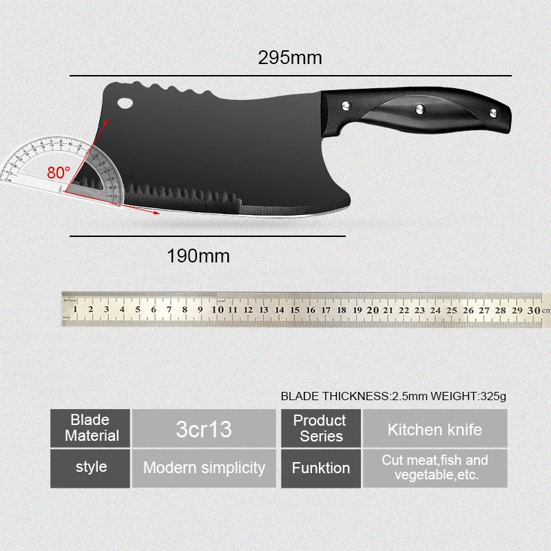 CHUN нож мясника из нержавеющей стали для измельчения костей мяса овощей нарезки