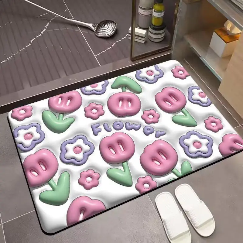 

floor mat, bathroom coral velvet, stepping on the kitchen carpet