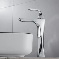 basin vanity sink faucet single handle chrome bathroom mixer deck mounted hot cold water brass sink faucet