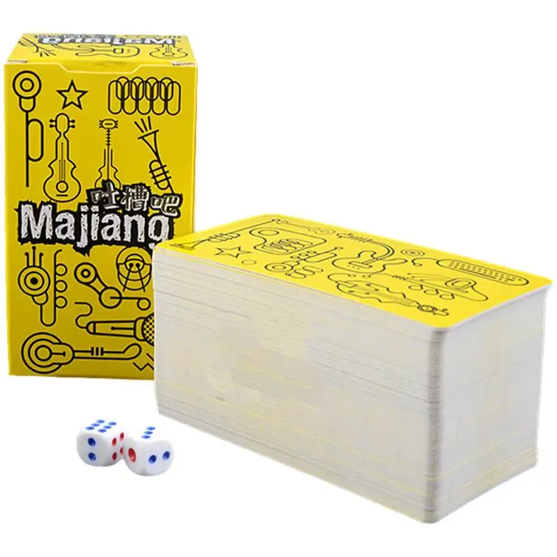 

Mahjong Poker Cards Classic Chinese Tile Playing Card Game For Home Party Multi-Players Mahjong Table Game For Women Men Adults