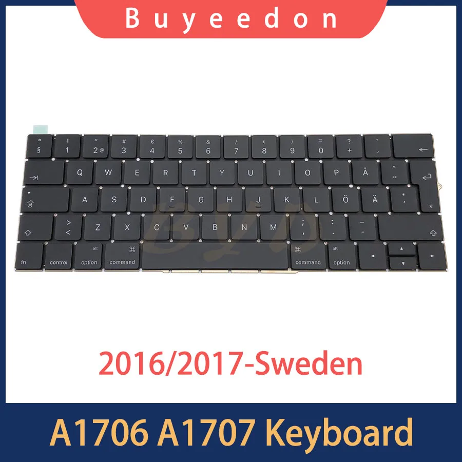 

Сменная Клавиатура для ноутбука, для Macbook Pro Retina 13 дюймов, A1706 15 дюймов, A1707, конец 2016, середина 2017, шведская