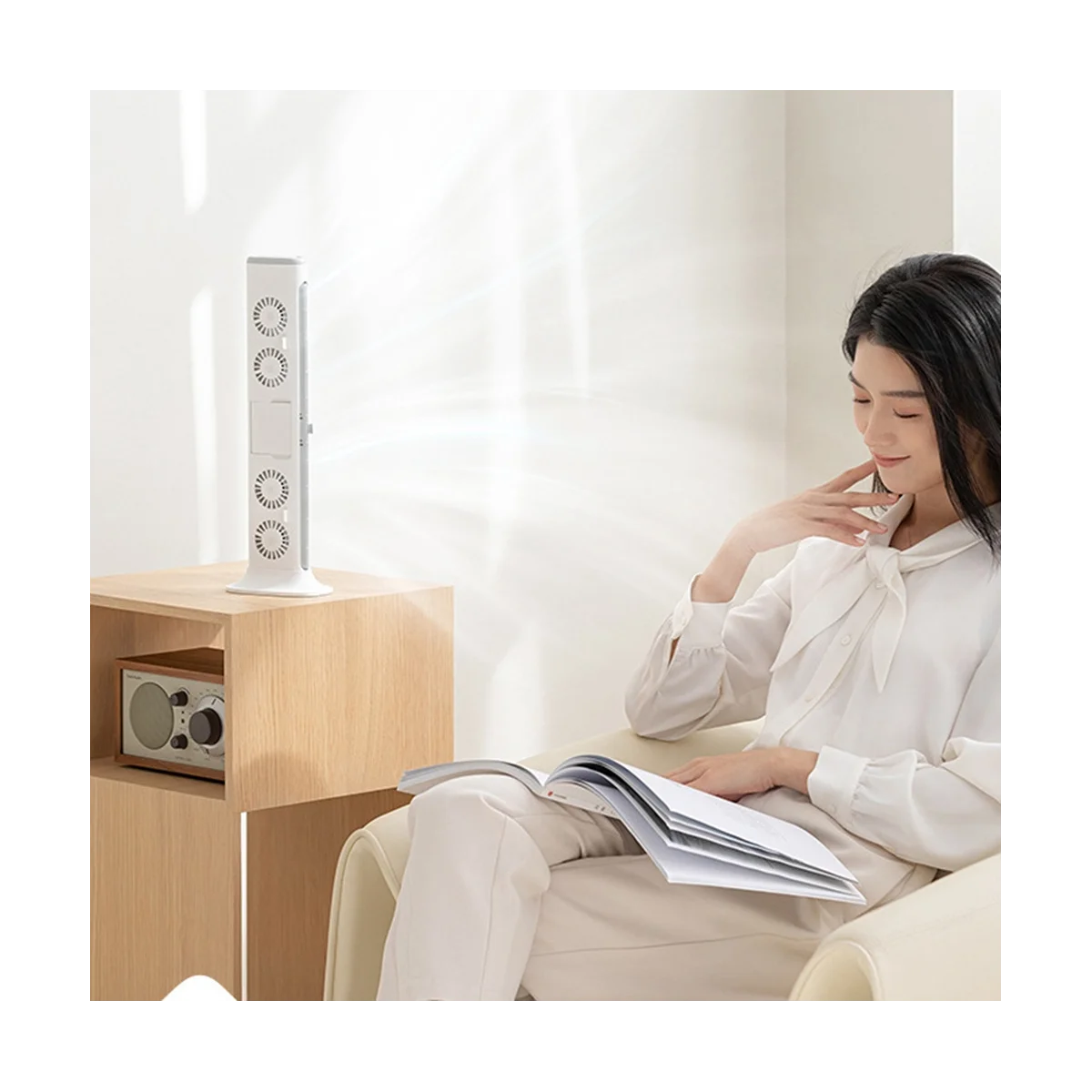 

Hanging Screen Vertical Dual-Use Fan Mini Infinitely Adjustable Angle Wind Chiller Fan for Office Home USB Fan Summer-B