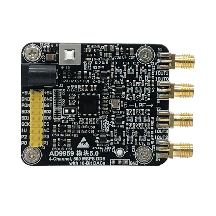 

AD9959 высокоскоростной модуль DDS Quad 200M с 4 частотными трансформаторами