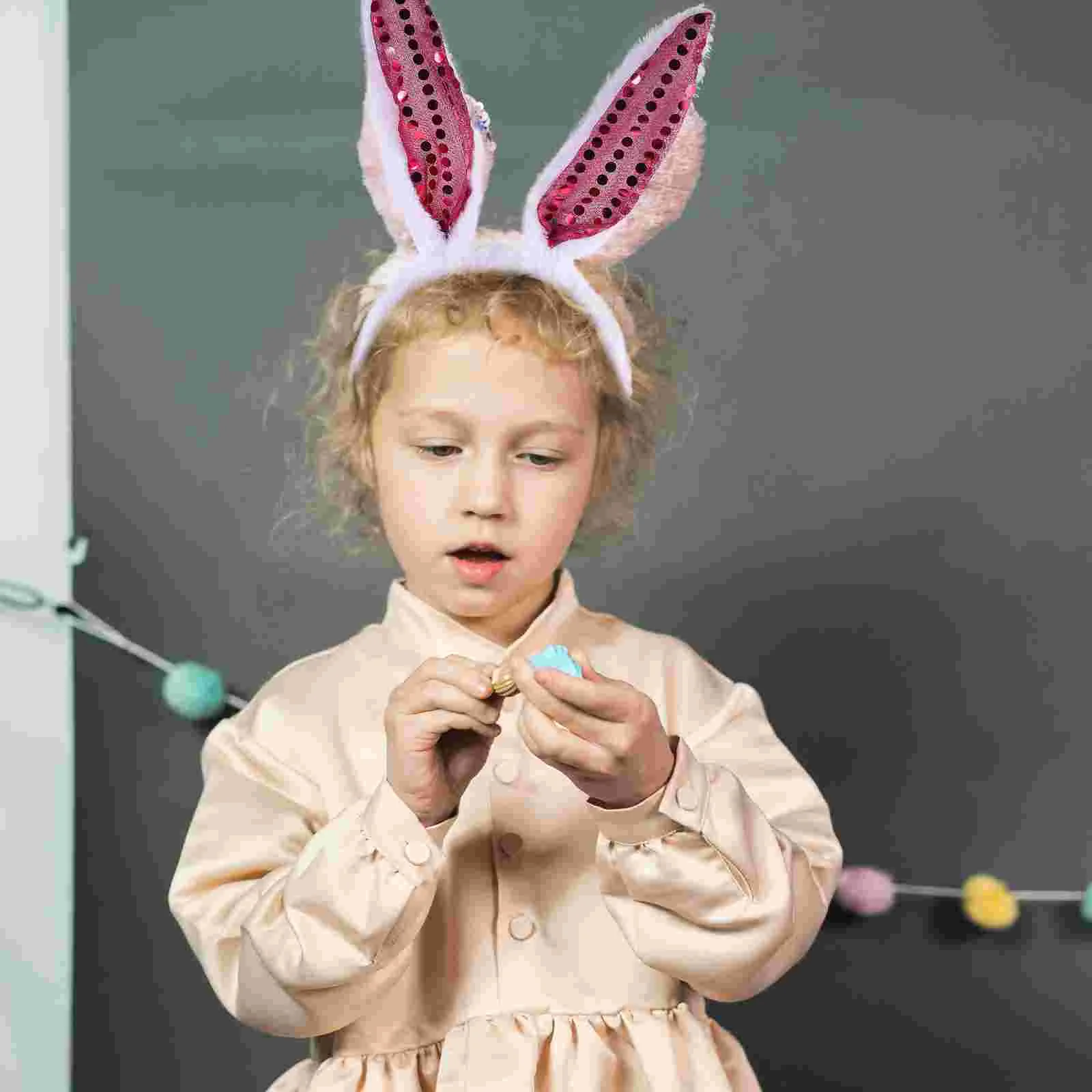 8 шт., детский обруч для волос с ушками кролика