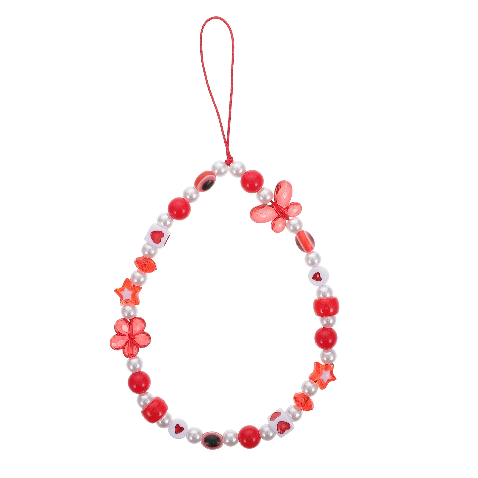 

Lanyard Lanyards Charm Name Holders Id Acrylic Badge Love Chain Beaded Safe Cell Wrist Tag Keychain Tags Mobile Clip Flower