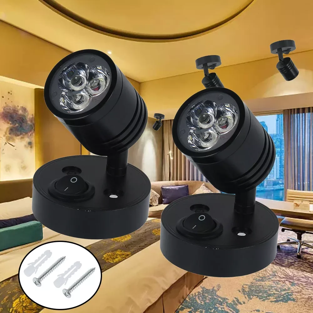 

Pcs Small Spotlight LED Motorhome Reading Light Hose Spotlight Yacht LED Light Wall Mounted Camper Trailer Lighting