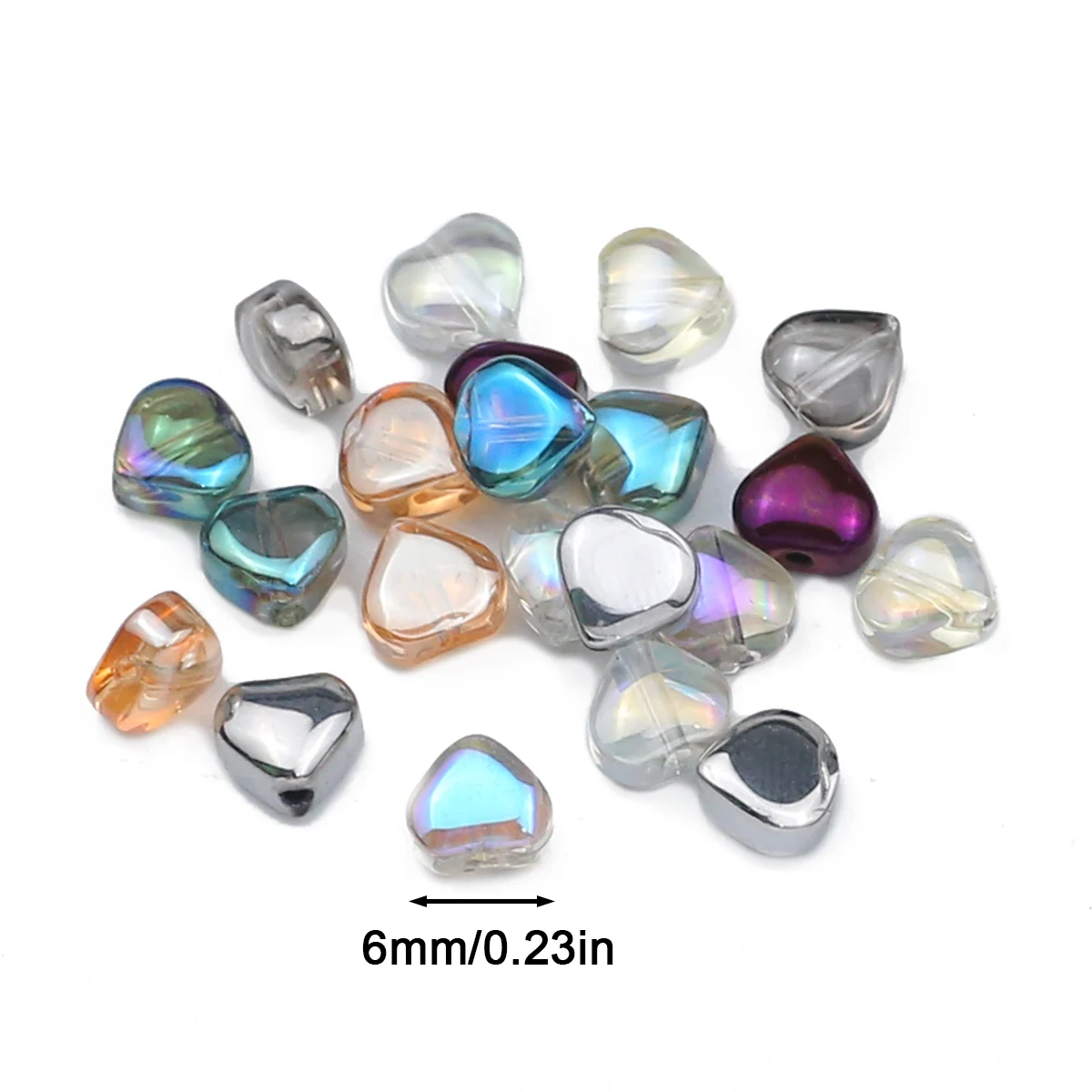 6 мм 105 шт. в форме сердца Хрустальное стекло AB цветное покрытие сделай сам бусины