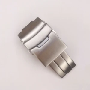 304 Soild Stainless Steel Watch Band Buckle Diving Style Folding Clasp for Seiko Watch Strap Lock 18