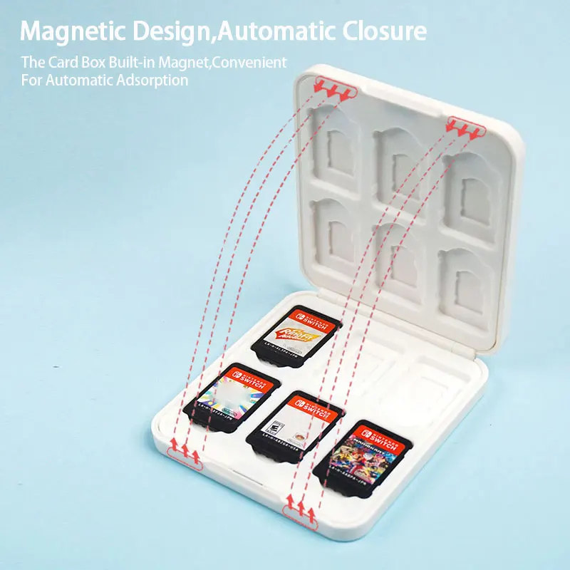 Магнитный игровой картридж 12 в 1 для хранения Nintendo Switch Oled Game