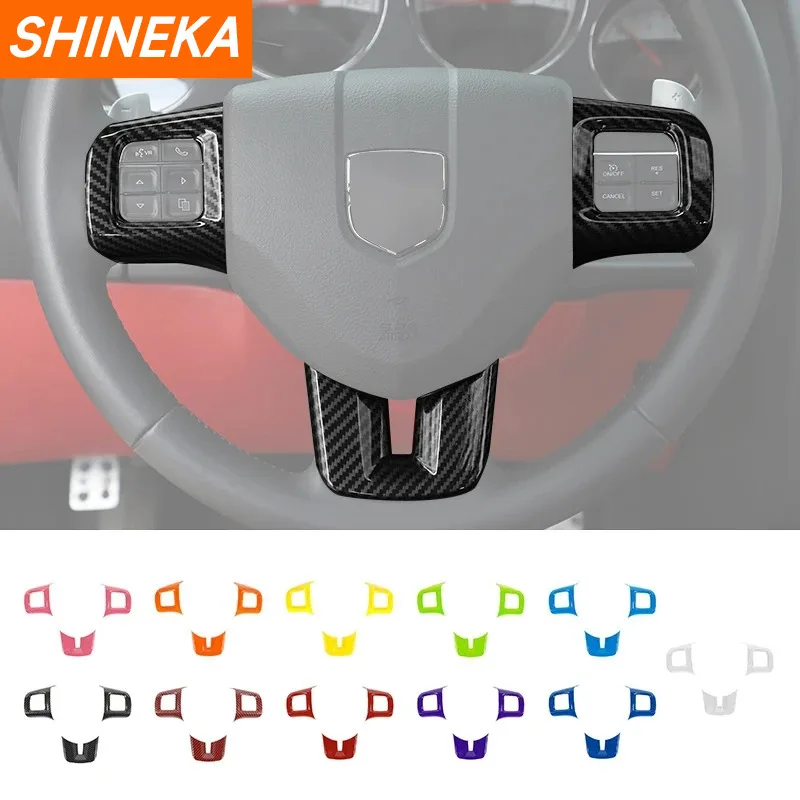 Украшение на руль автомобиля SHINEKA наклейки чехол для Dodge Challenger 2009 2010 2011 2012 2013 2014