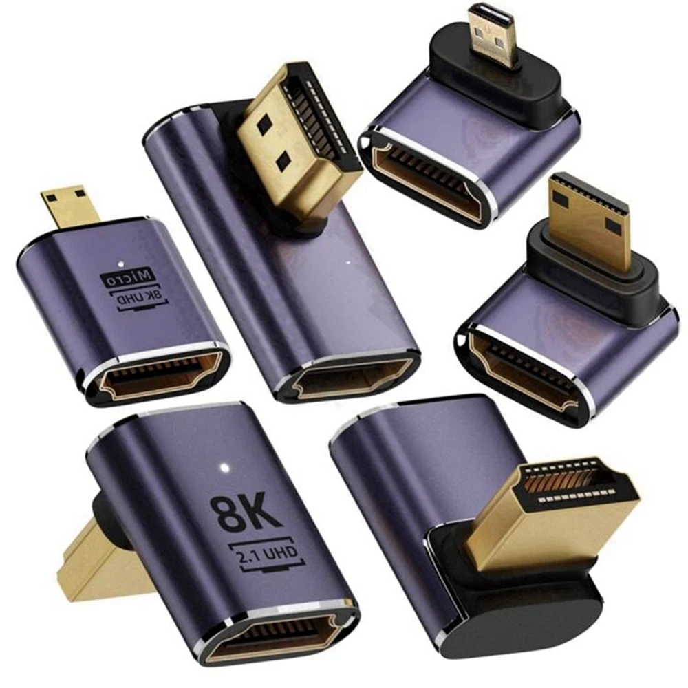 Адаптер HDMI колено 8K60 Гц портативная камера с дисплеем мини-HDMI адаптер высокой