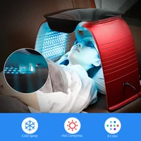 8 colors led facial body mask pdt light therapy skin rejuvention beauty facial device with nano spray hot cold compress massage