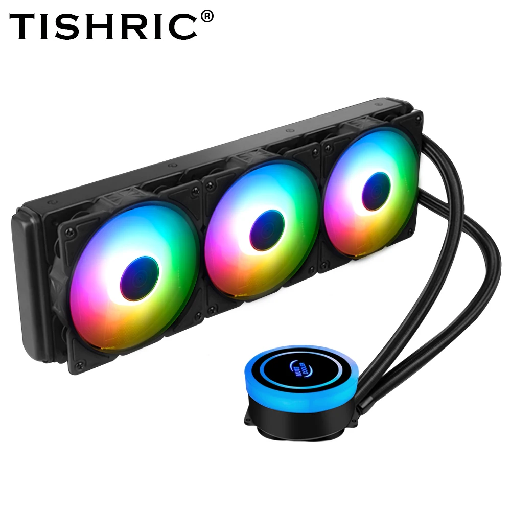 Цветной Водяной кулер TISHRIC RGB радиатор ЦП для водяного охлаждения процессора x99