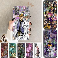 anime jojo aneh adventur phone case hull for samsung galaxy a70 a50 a51 a71 a52 a40 a30 a31 a90 a20e 5g a20s black shell art cel