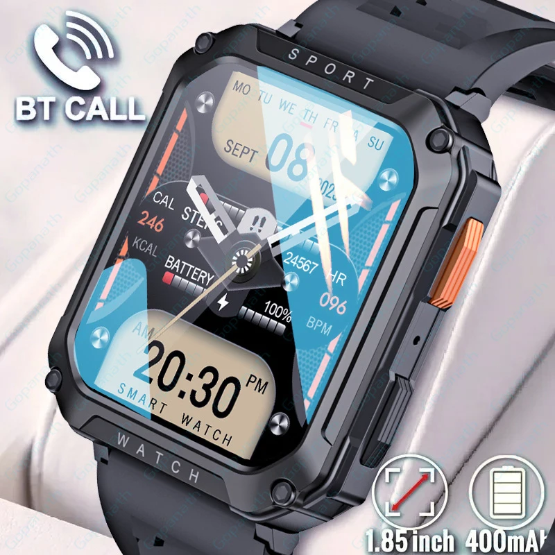 

2023New Rugged Military Smartwatch Men Ip67 Waterproof Artificial Intelligence Voice Bluetooth Call Full Touch Screen Smartwatch