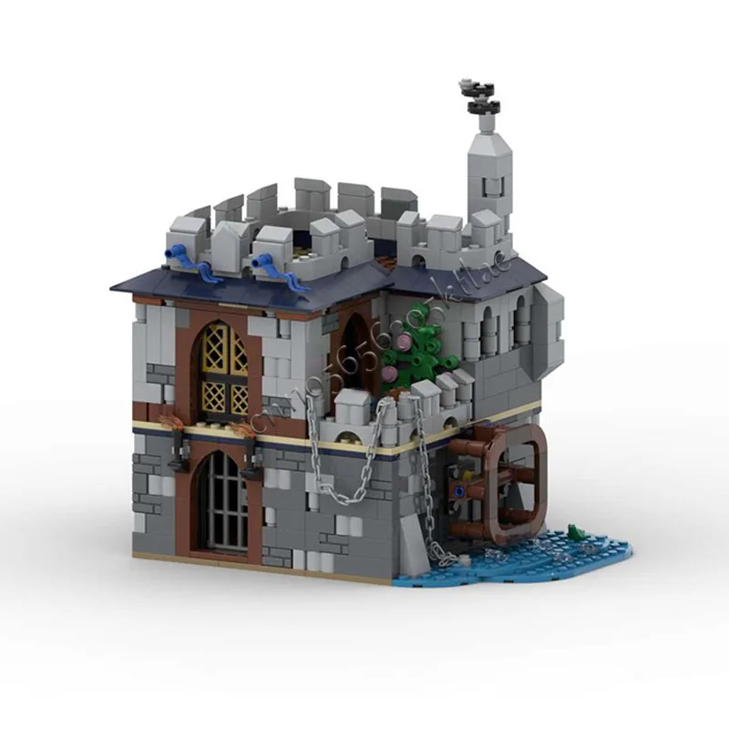 Фото 717 шт. индивидуальные MOC-31120 средневековая архитектура модель водяной мельницы здание DIY блок инновационные кирпичи сборка игрушка подарок на праздник №2